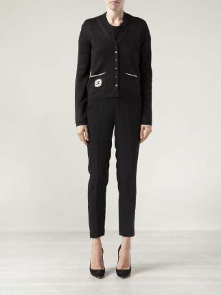 chanel cosmetic uniform black cardigan